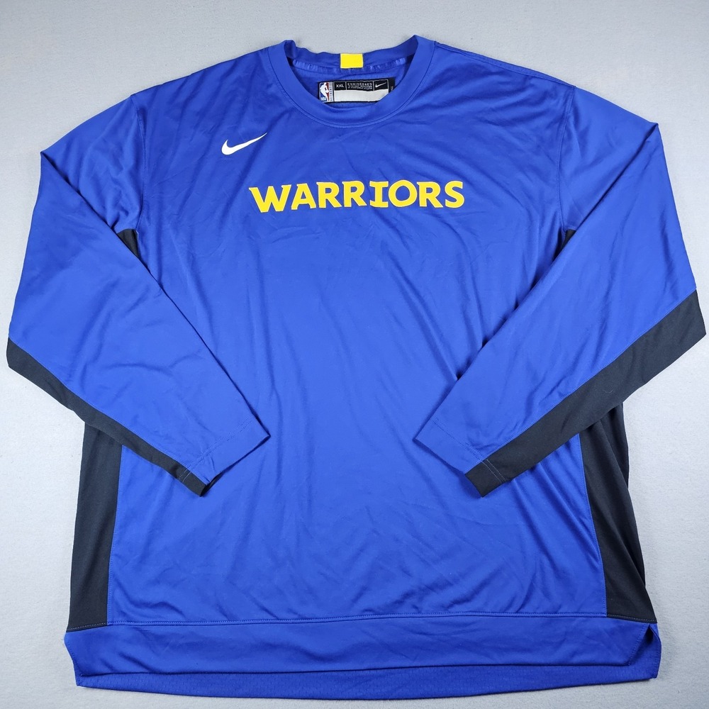 Nike Golden State Warriors Shooting Shirt Mens XXL Tall Long Sleeve Authentics